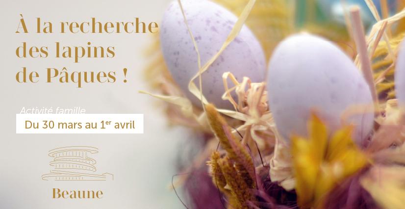 "À la recherche des lapins de Pâques", livret-jeu à la Cité des climats et vins de Bourgogne, à Beaune